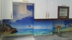 Sefaköy mutfak tezgah arasý 3d cam panel